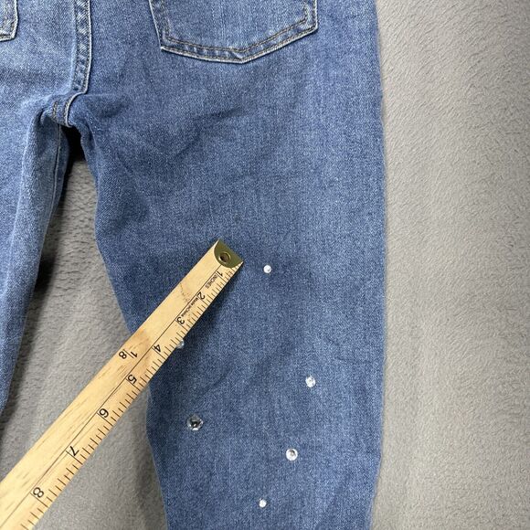 Levis Silver Tab Jeans Girls 12R Blue Mini Mom Sparkle Bling Fairy Light Denim - Picture 10 of 14